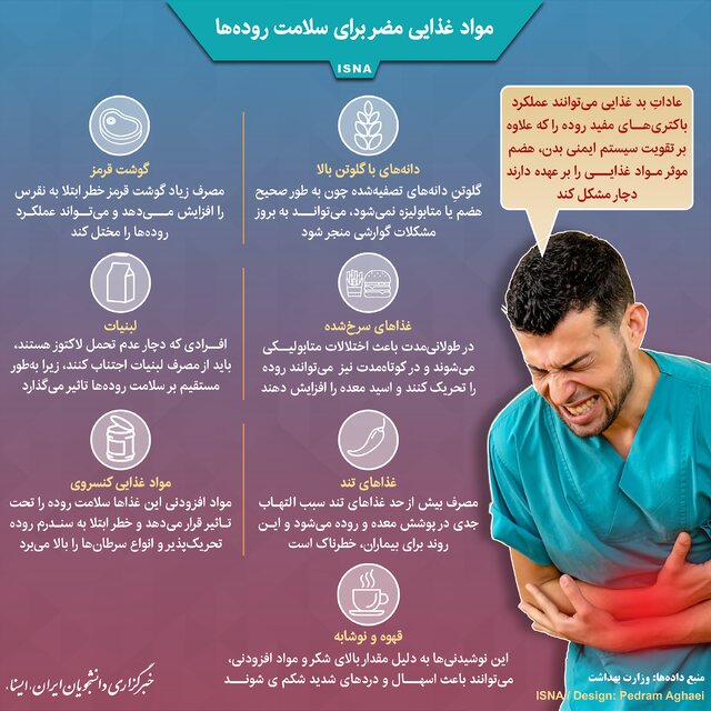 مواد مضر برای روده