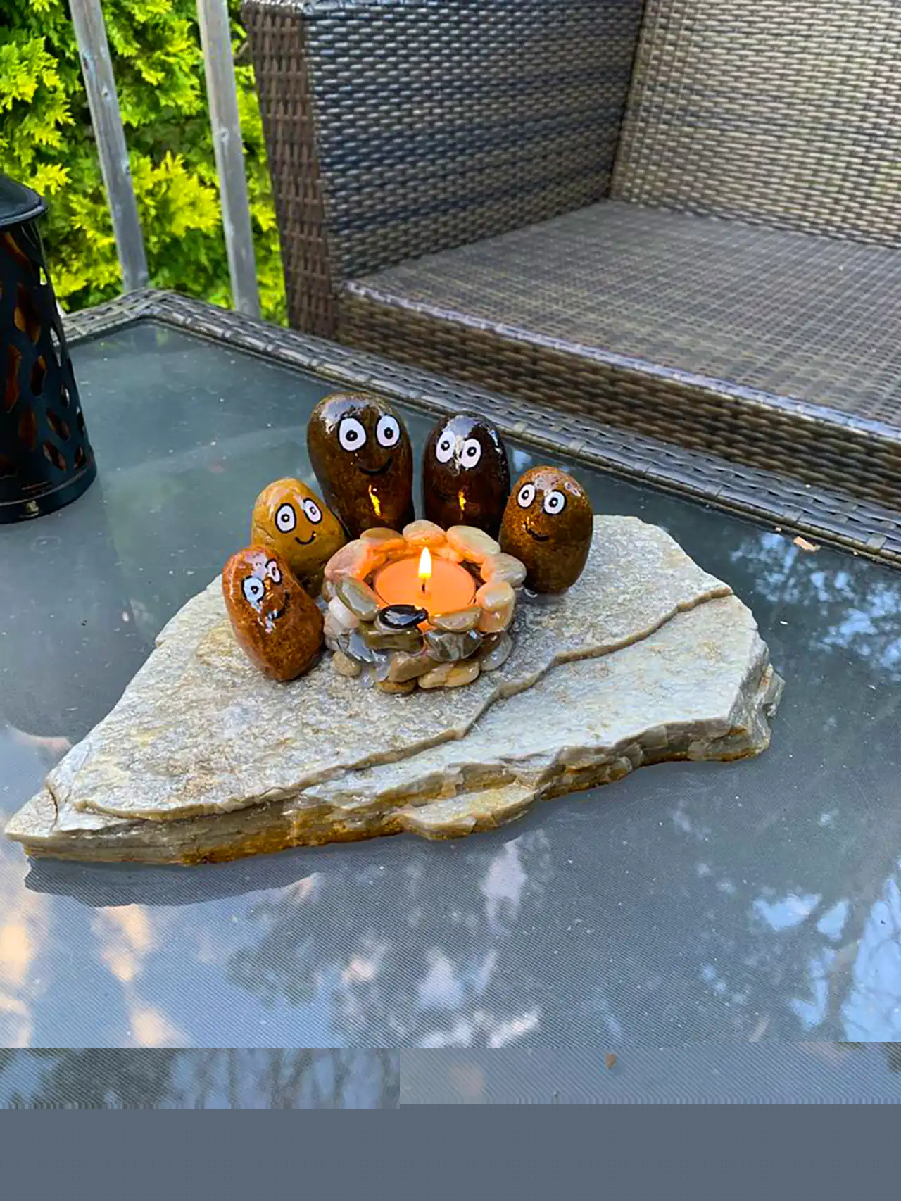 کاردستی خلاقانه با سنگ رودخانه