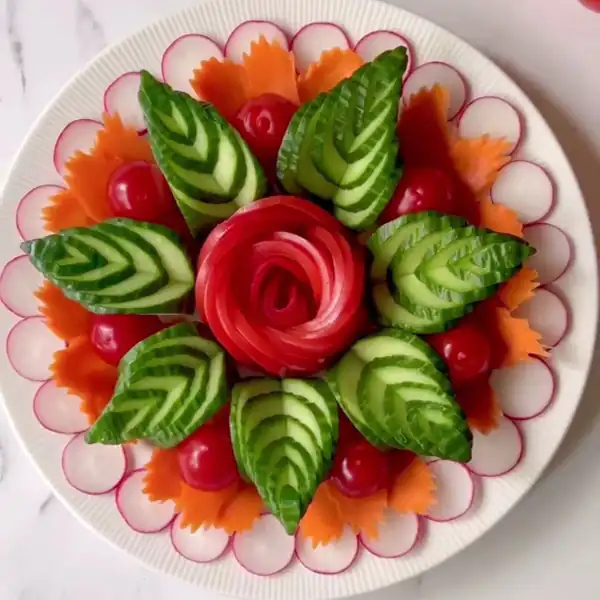 تزیین گوجه و خیار