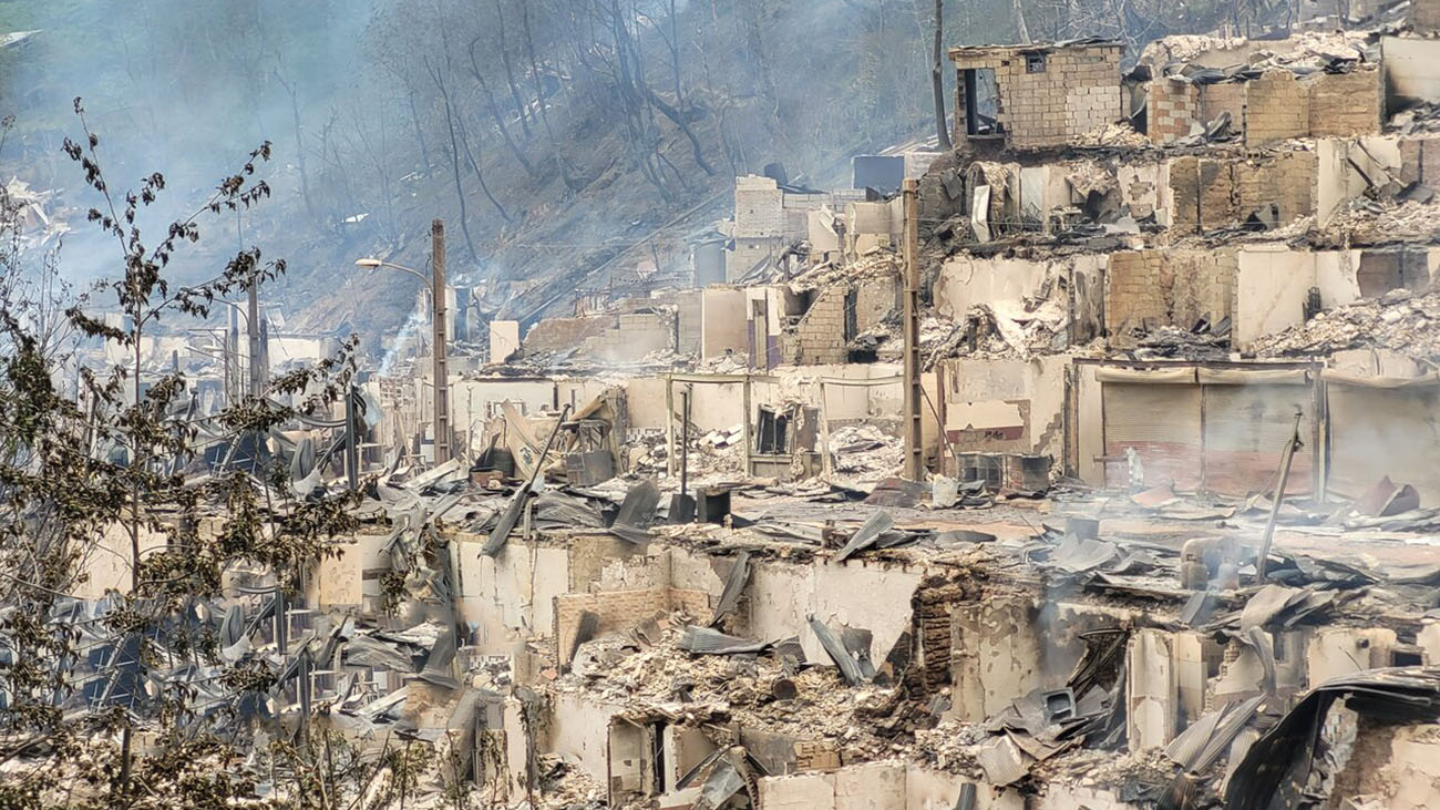  آتش سوزی 100 خانه و مغازه در امامزاده ابراهیم