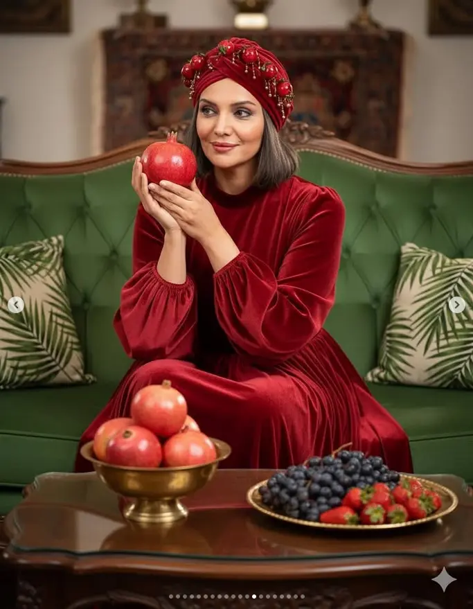 استایل یلدایی بازیگران