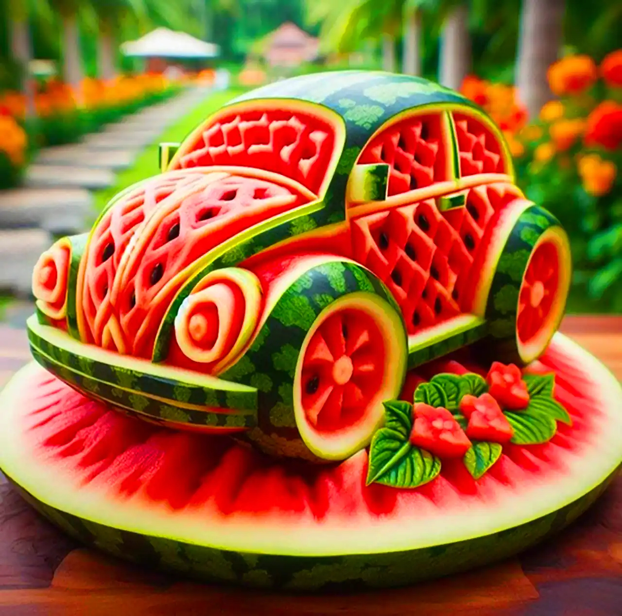 تزئین هندوانه شب چله 