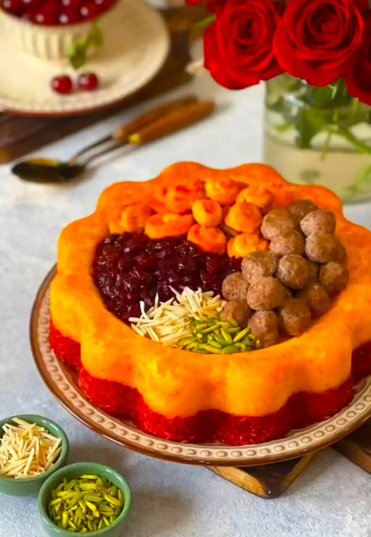 دیزاین آلبالو پلو مجلسی
