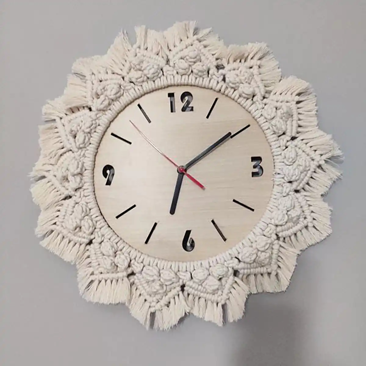 ساعت دیواری شیک مکرومه