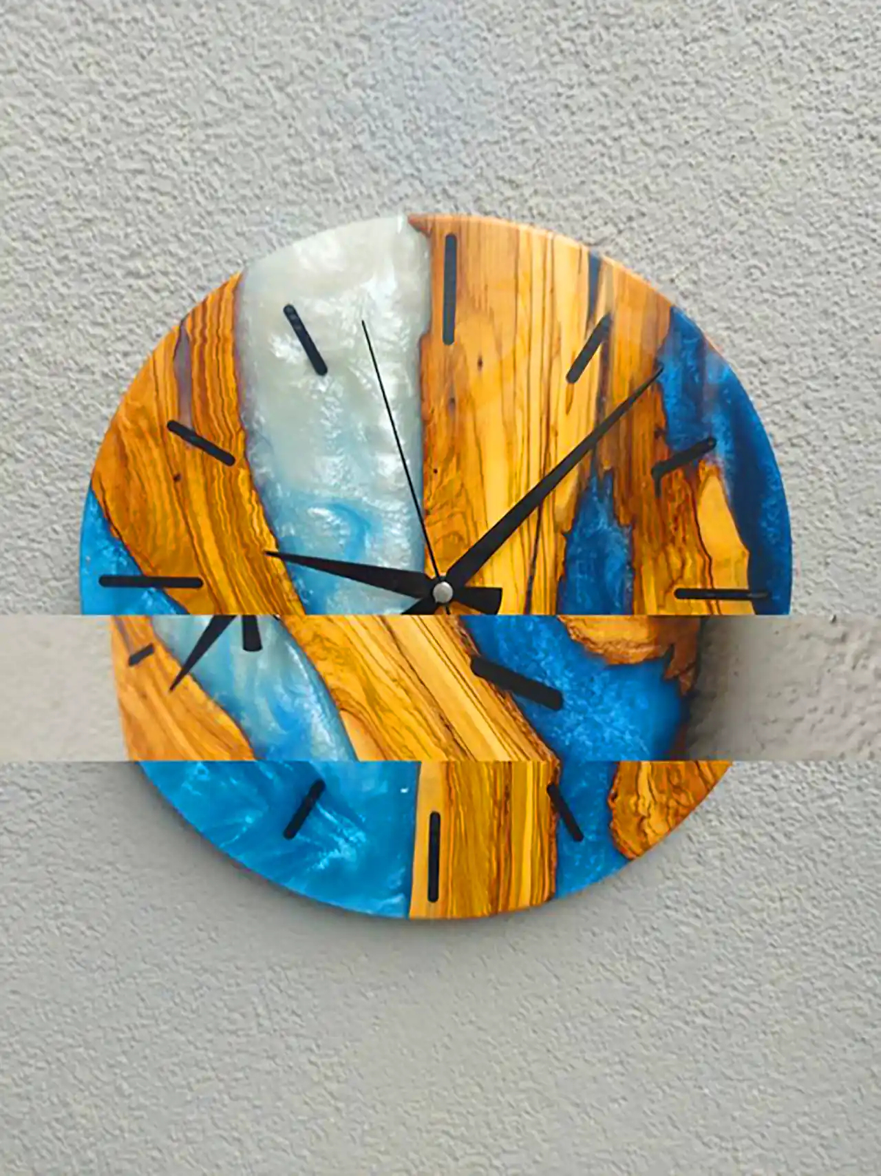 ساعت چوب و اپوکسی