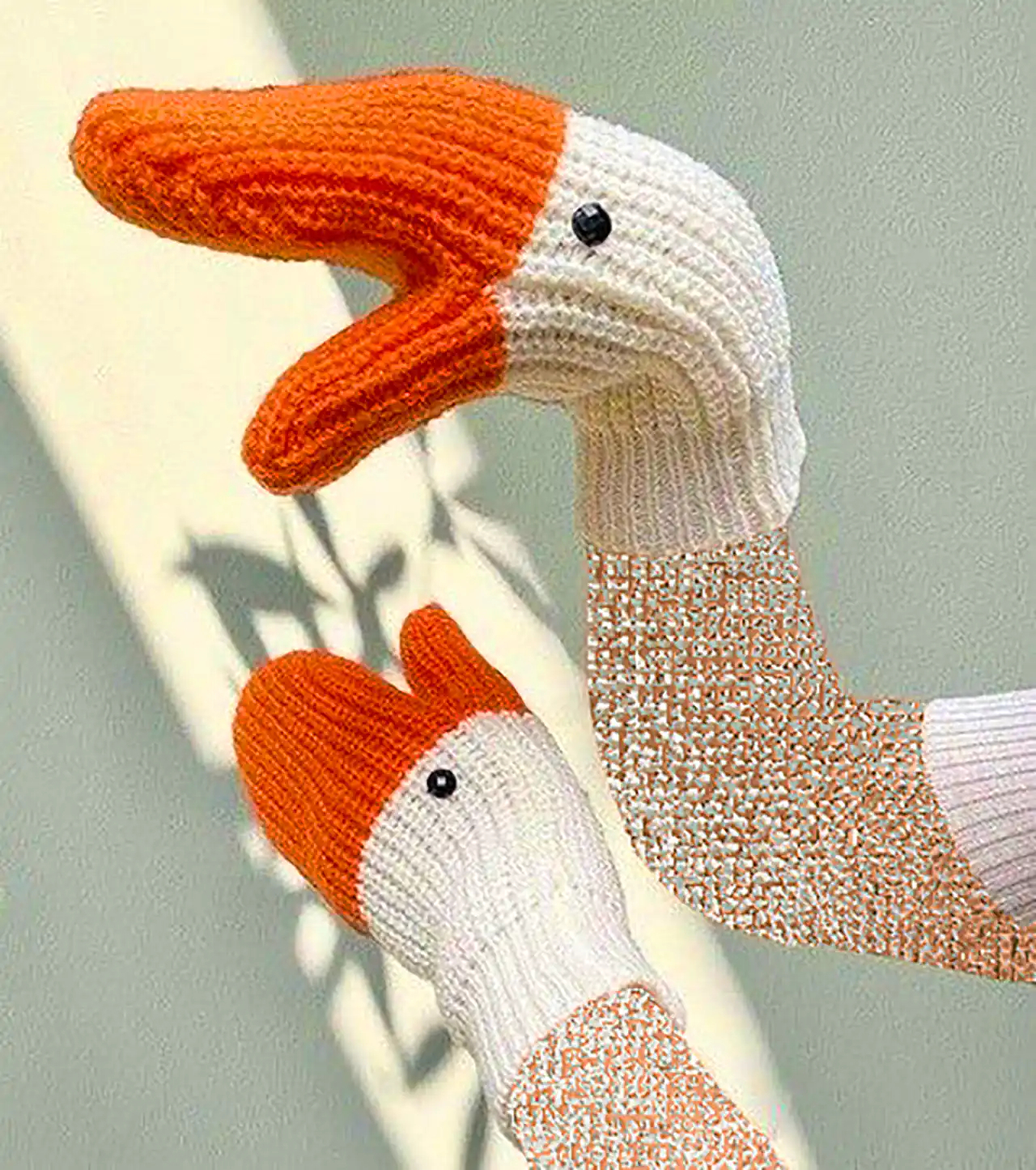 دستکش بافتنی بند انگشتی 