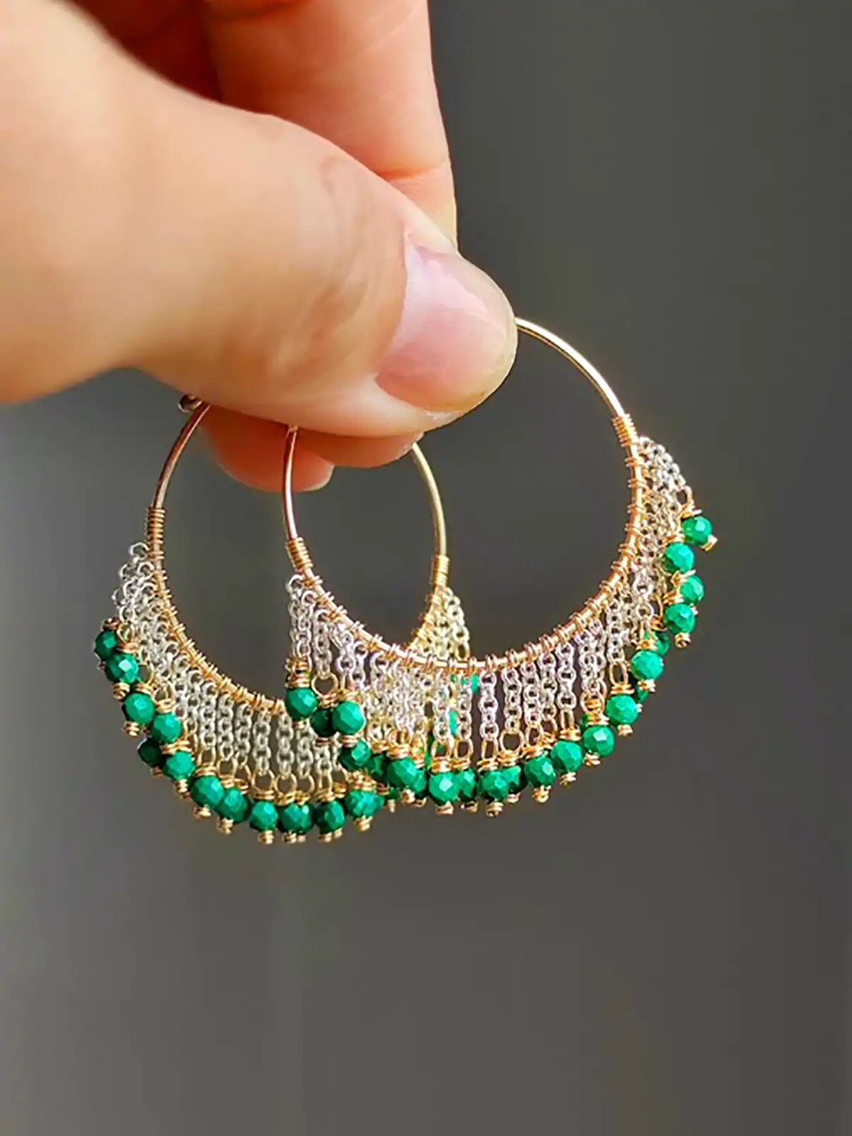 گوشواره آفتاب گل سبز