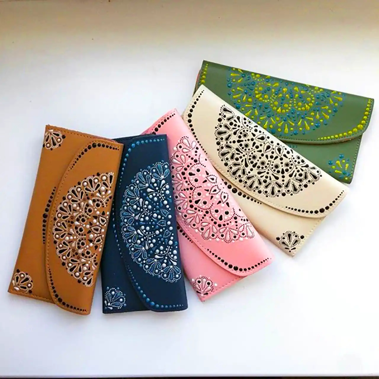 کیف پول چرمی دست دوز