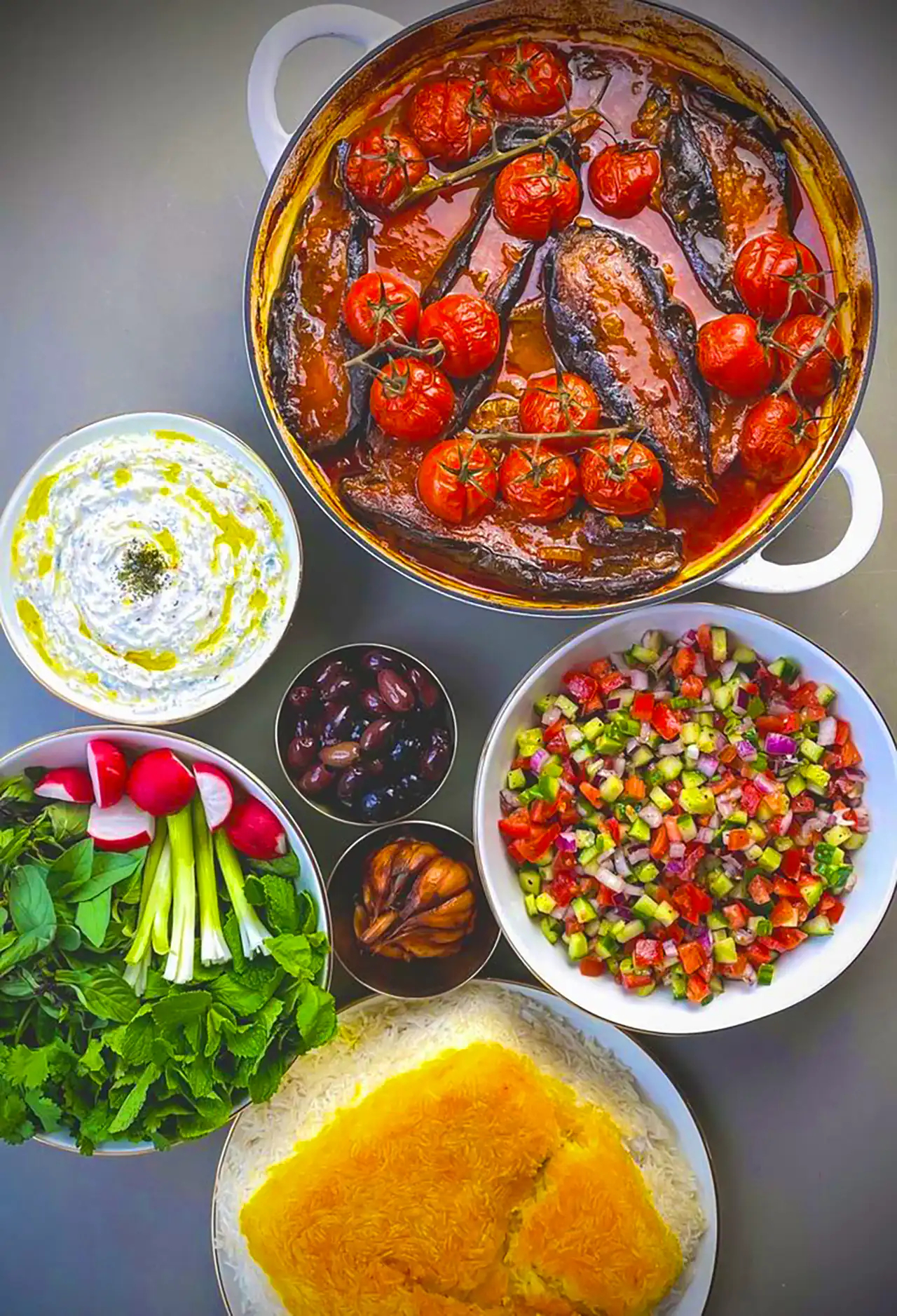 ایده سرو خورشت بادمجان