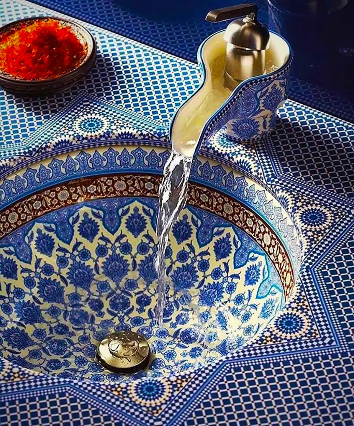 روشویی سرامیکی طرحدار