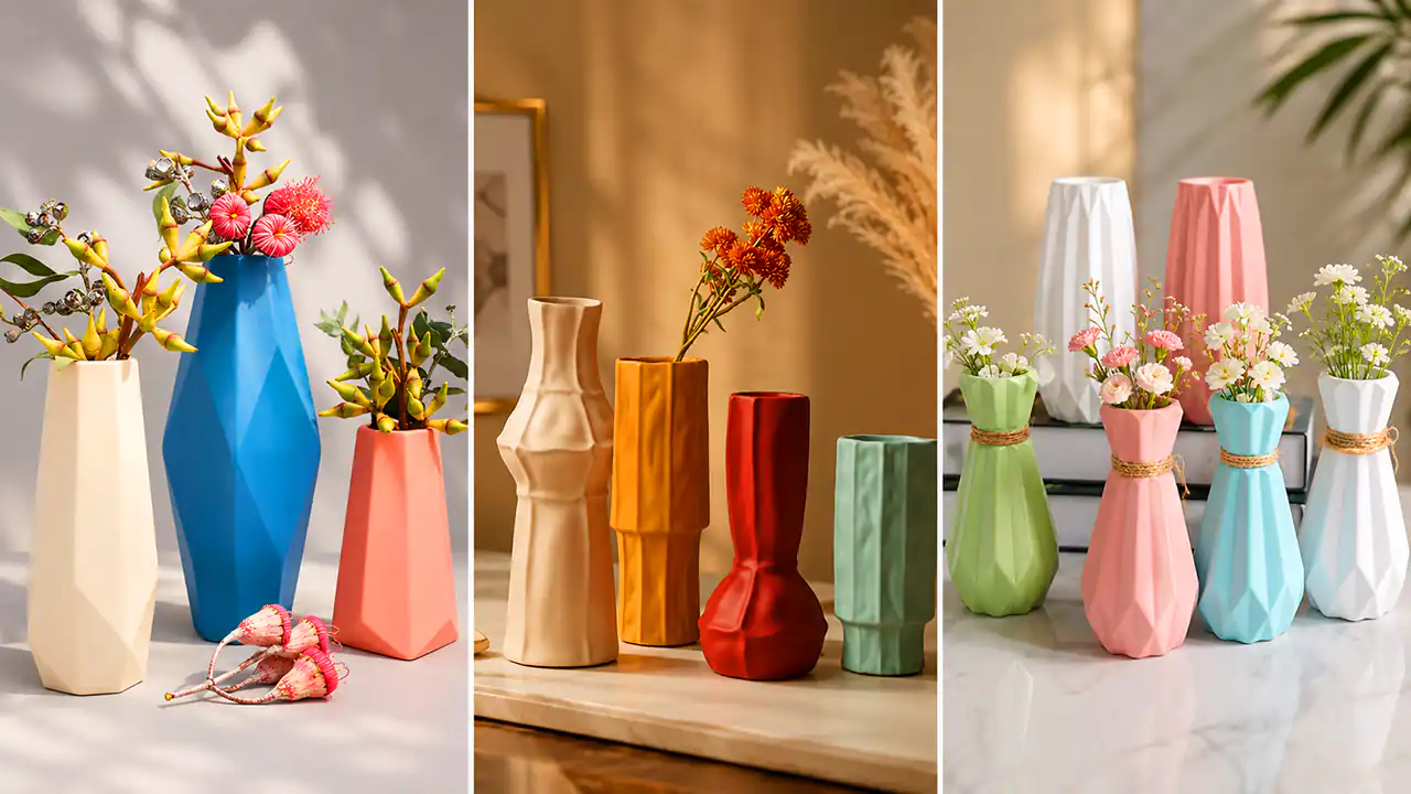 ست گلدان رنگی