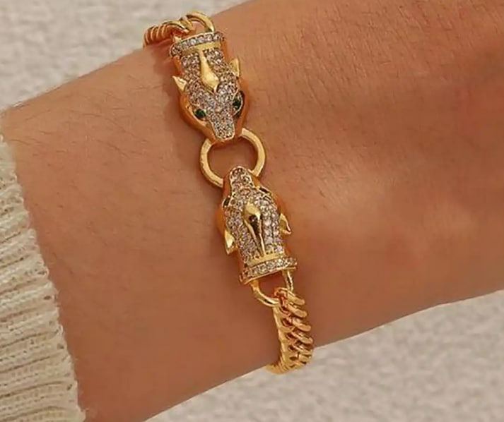 دستبند طلا طرح اژدها عیدی 1403