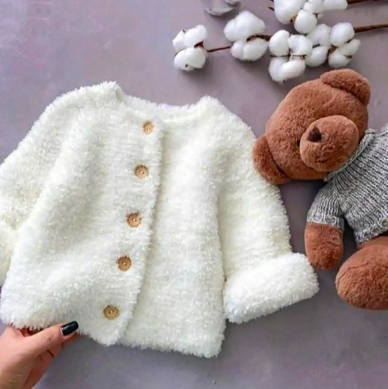 کاپشن تدی بچه گانه زیبا