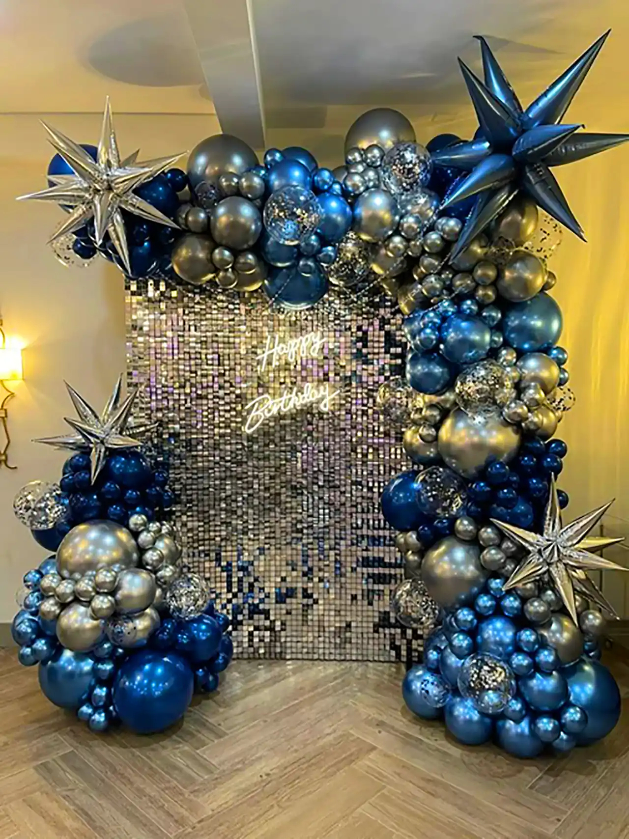 دکور جشن با تم آبی