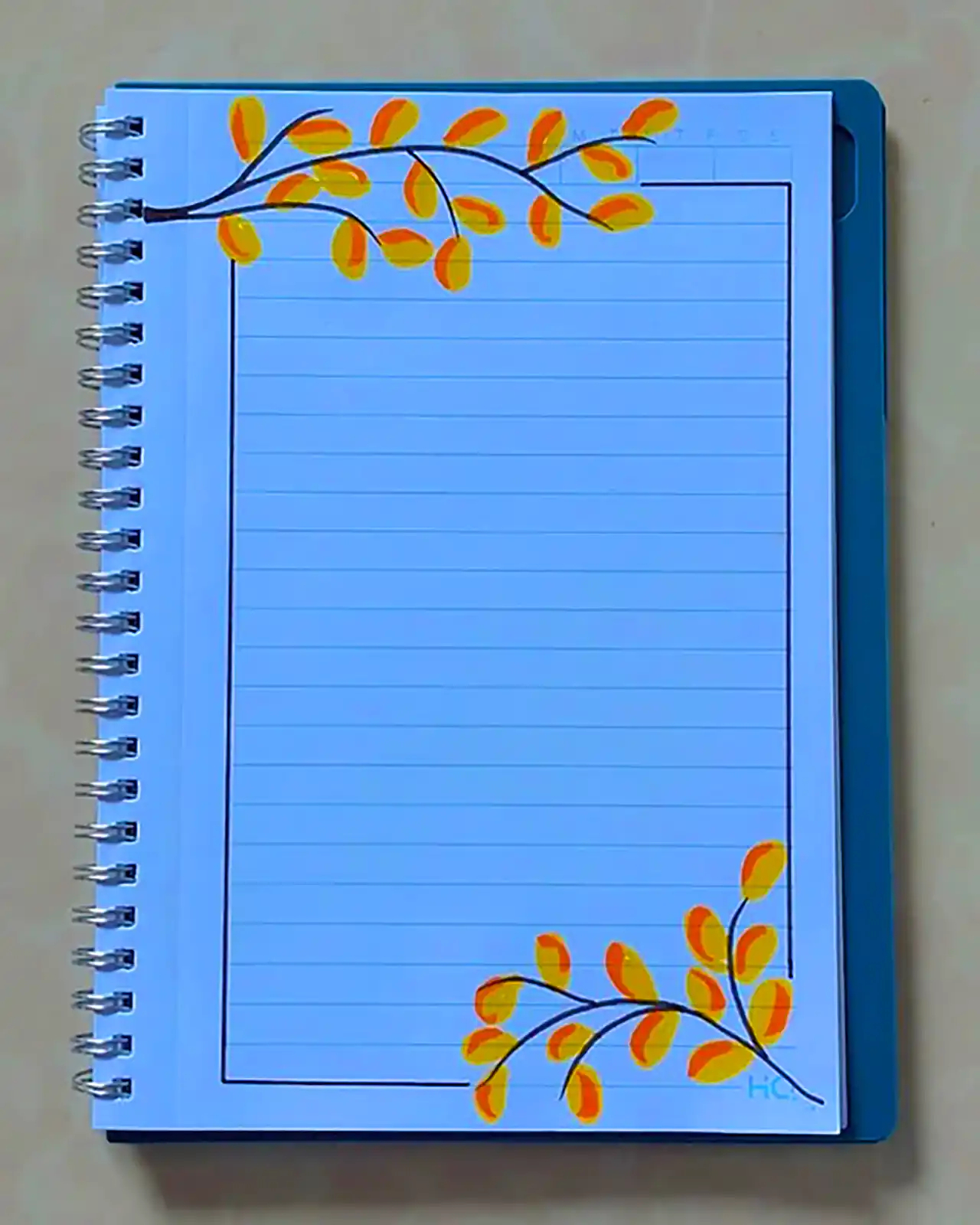 حاشیه رنگی برای دفتر مشق 