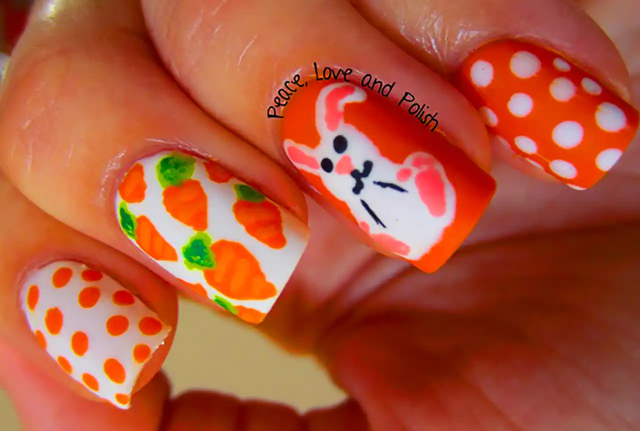 دیزاین ناخن خرگوشی بانمک