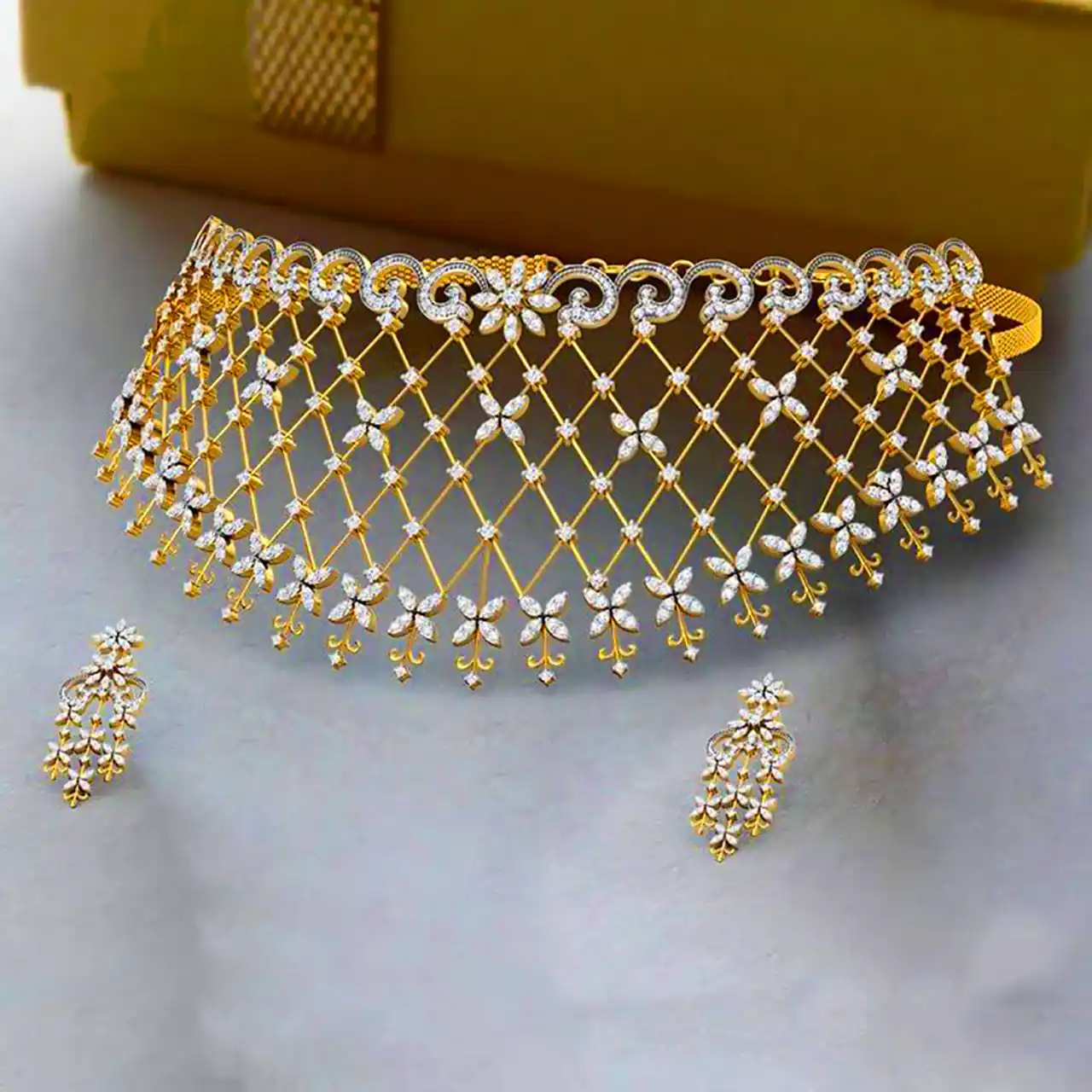 سرویس جواهر طلایی خاص و شیک 