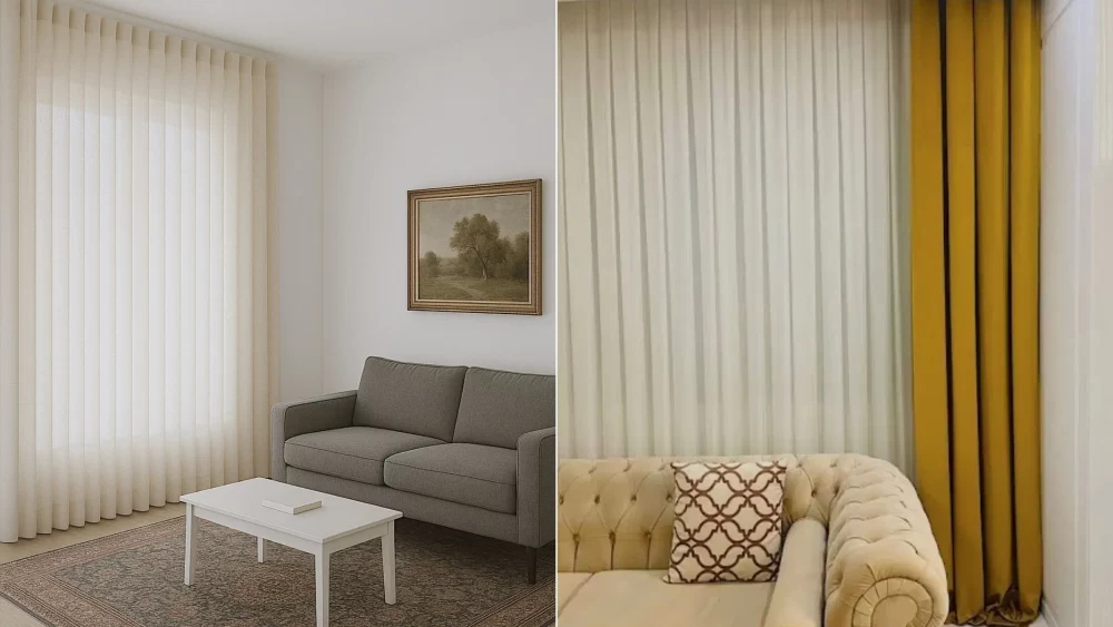 مقایسه پرده مینیمال و پلیسه