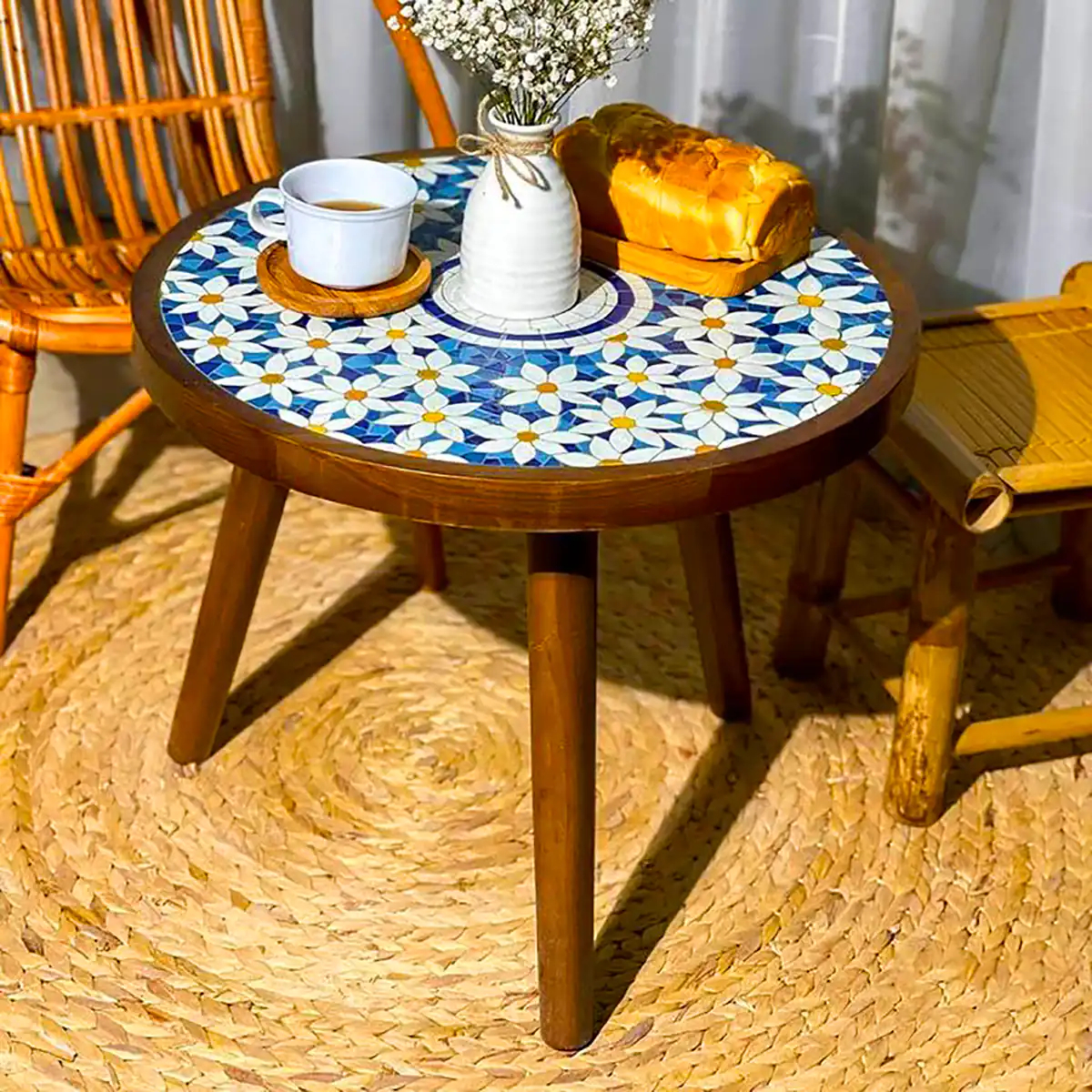 میز عسلی کاشی کاری