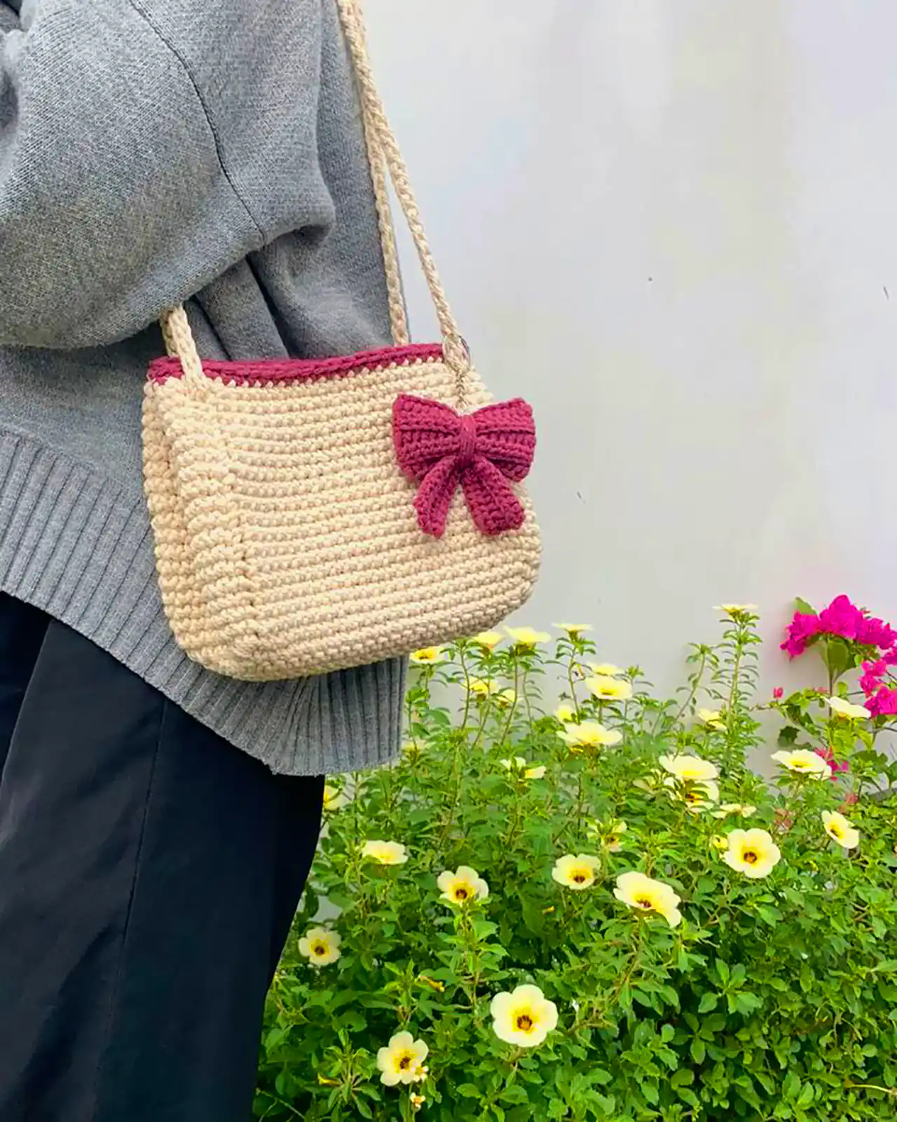 کیف قلاب بافی دخترانه