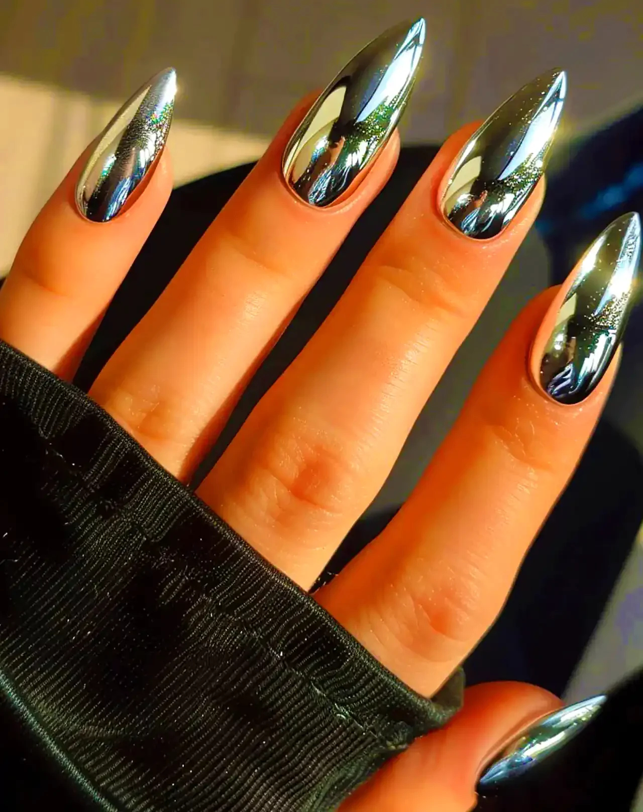 ناخن مدل آینه ای + زیباترین مدل های ناخن مدل آینه ای ترند امسال