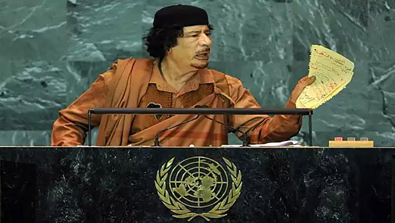 مجمع عمومی سازمان ملل -معمر قذافی - ۲۰۰۹
