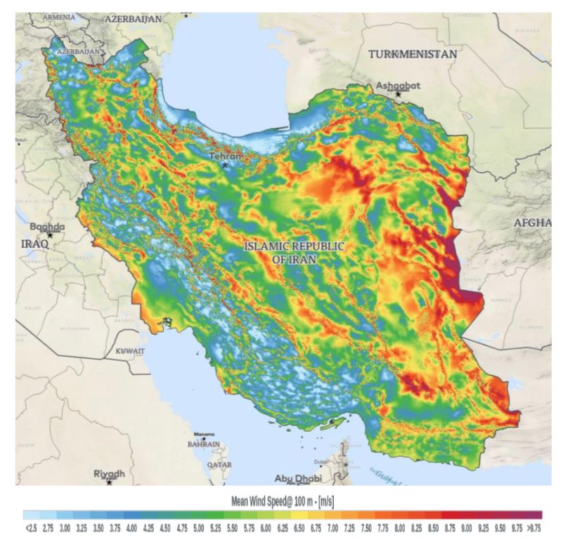منابع انرژی بادی ایران