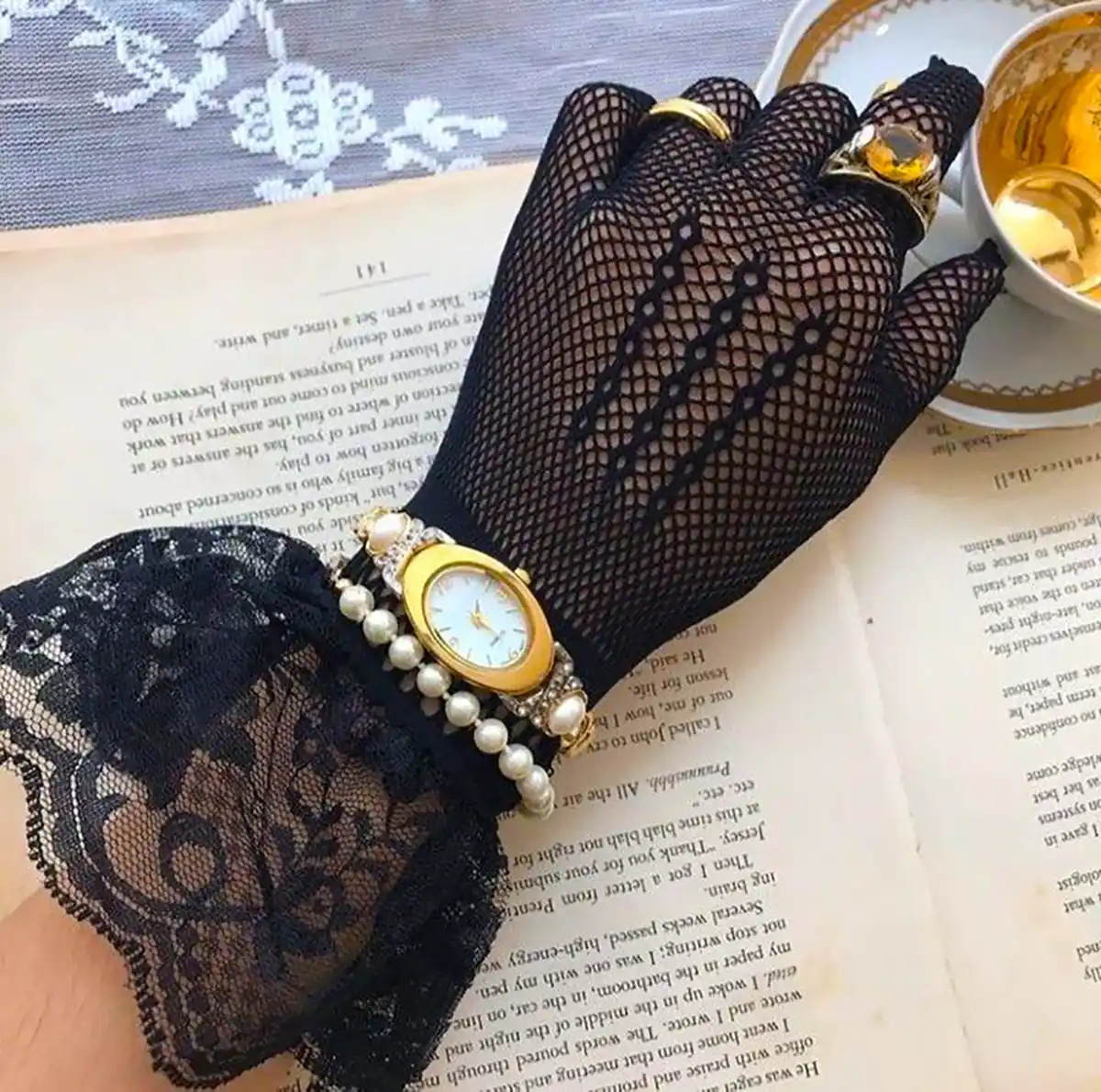 دستکش توری شیک تابستانی