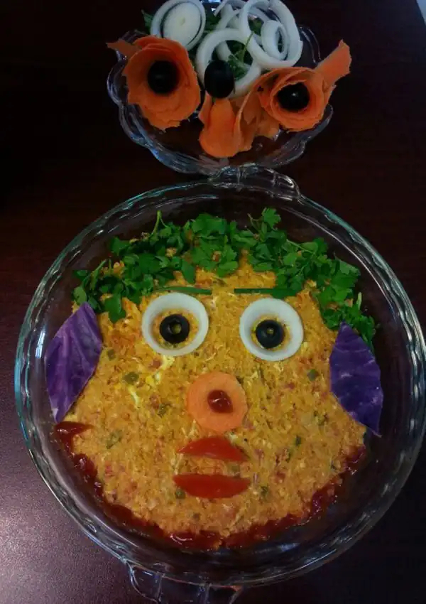 تزیین املت گوجه