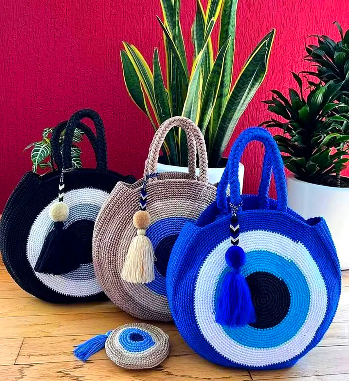 کیف فانتزی با طرح چشم نظر