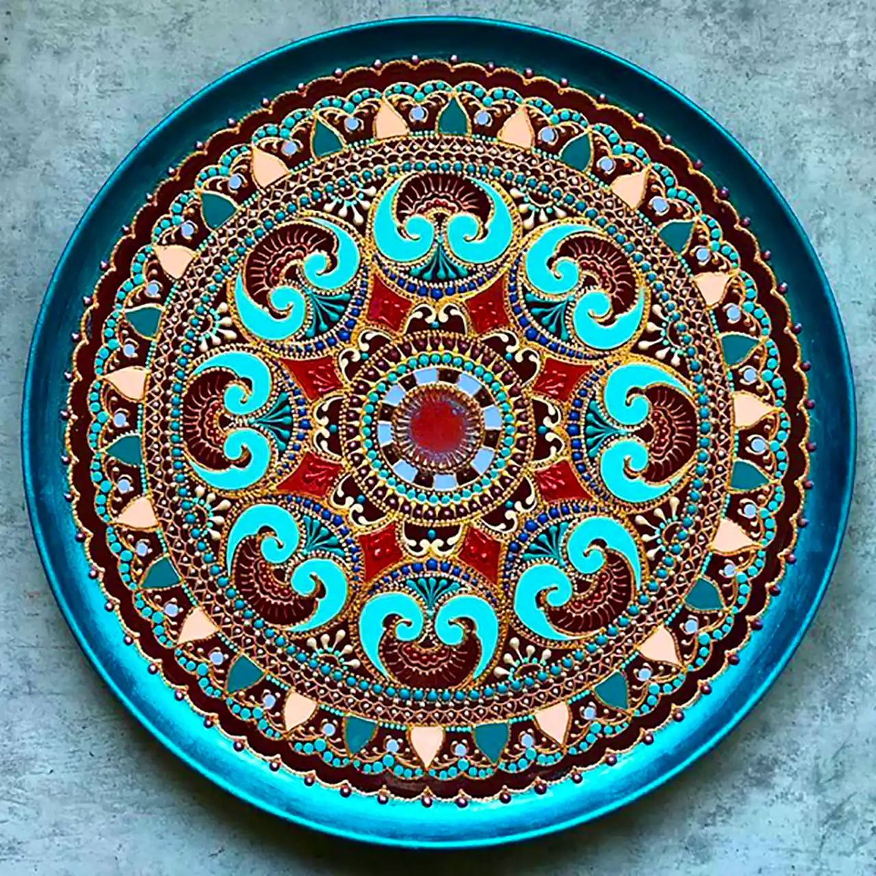 بشقاب ماندالا تزئینی