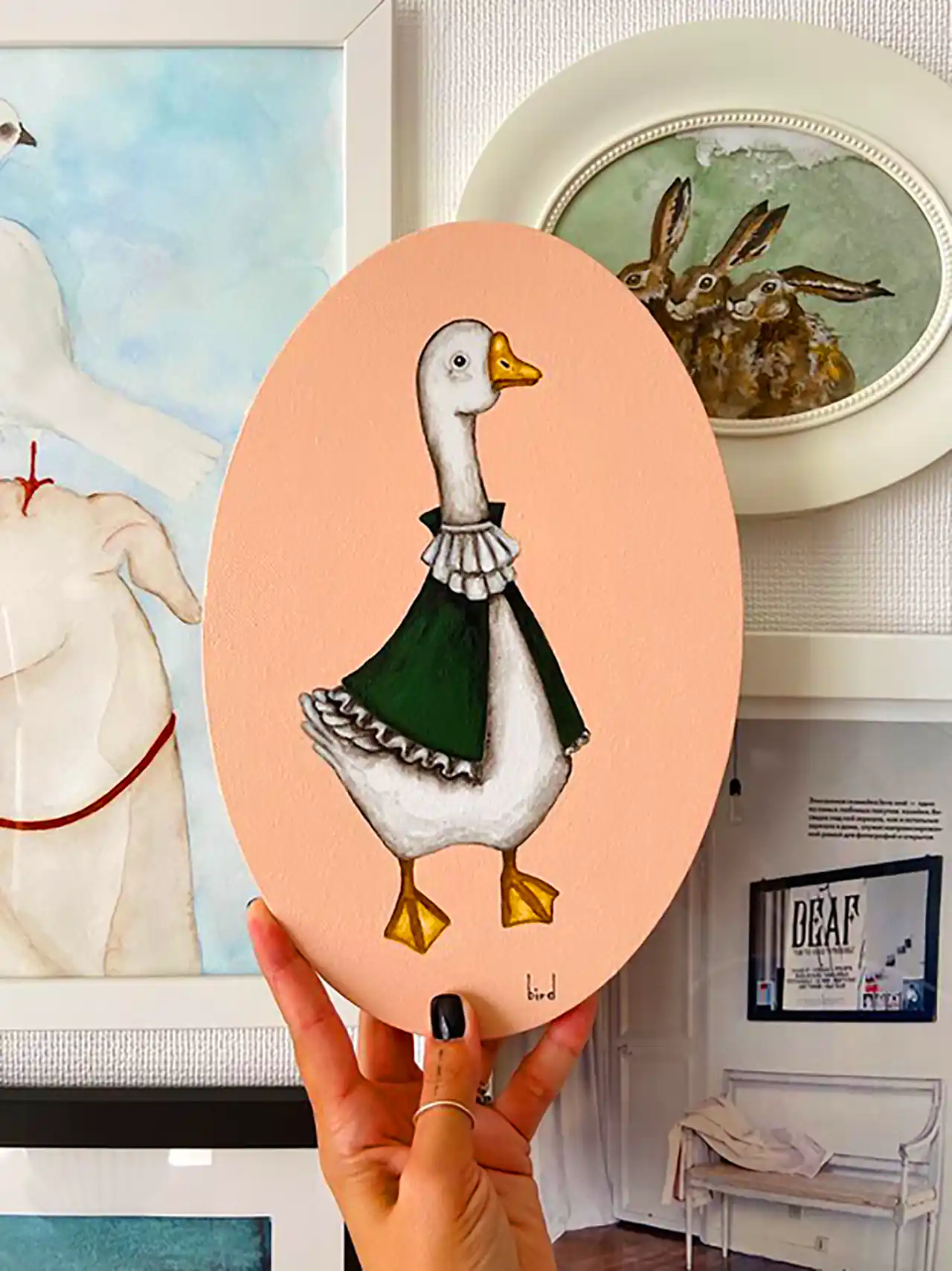 دیوارکوب سفالی اردک های دوست داشتنی