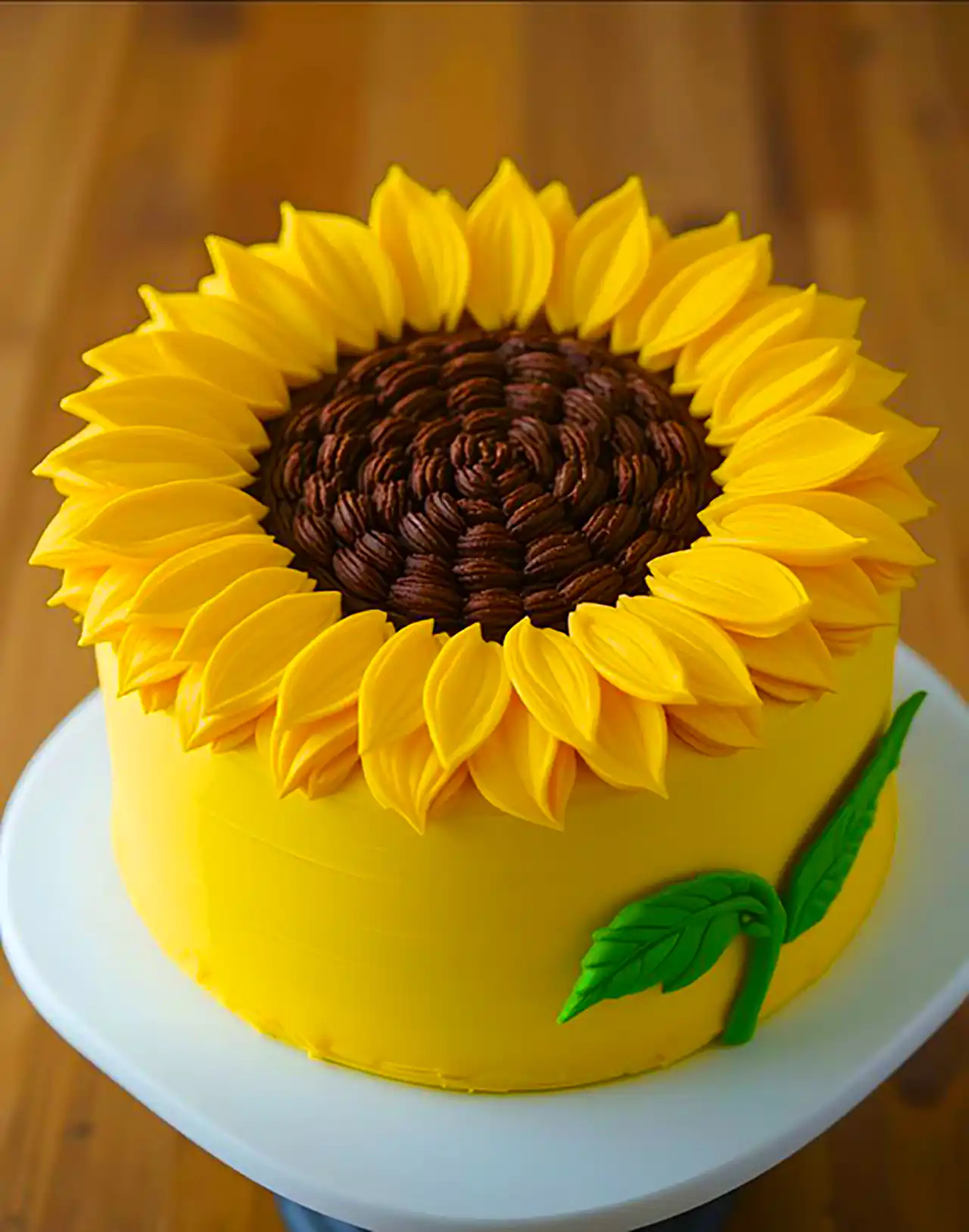 کیک فانتزی طرح گل آفتابگردون