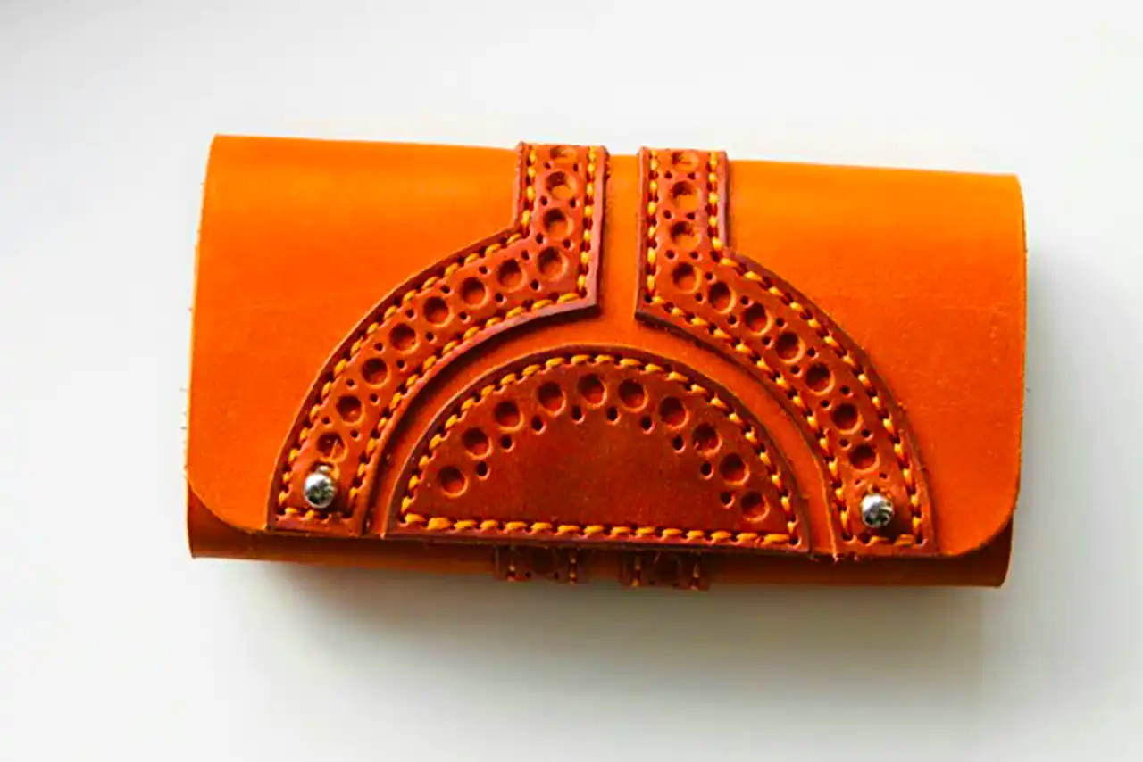 کیف پول چرمی دست دوز