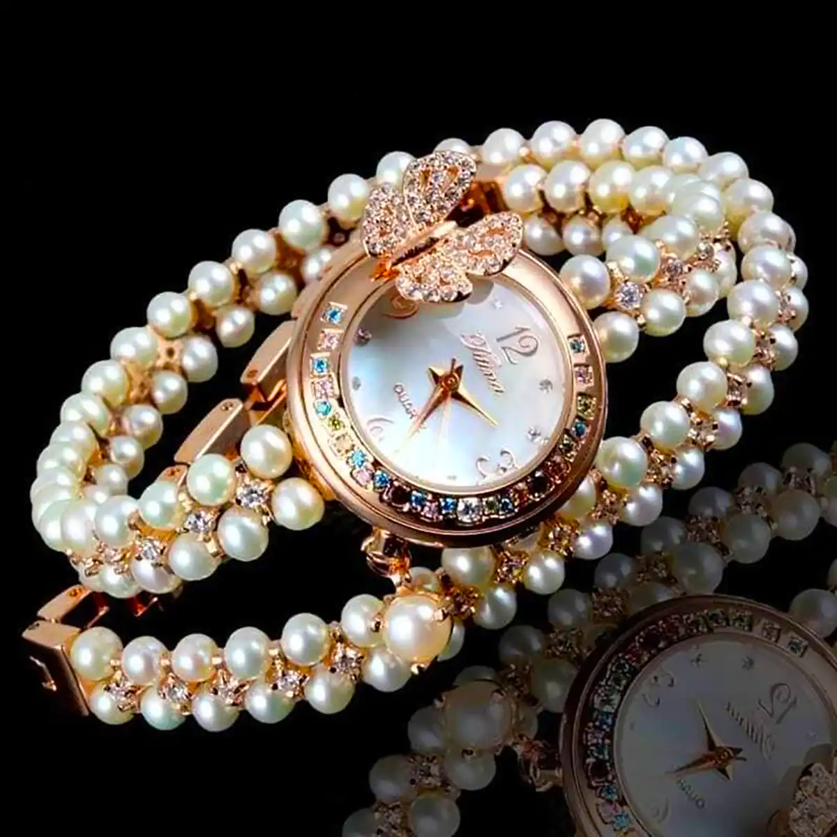 ساعت فانتزی مرواریدی 