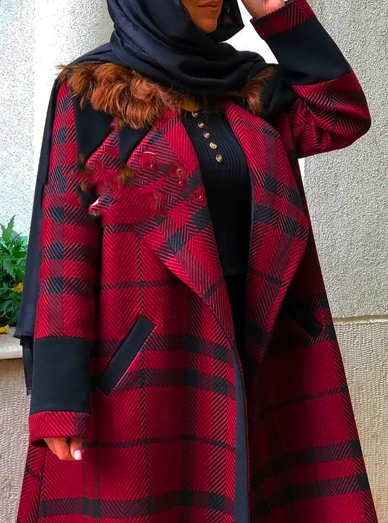 کت آلبالویی ترند شیک