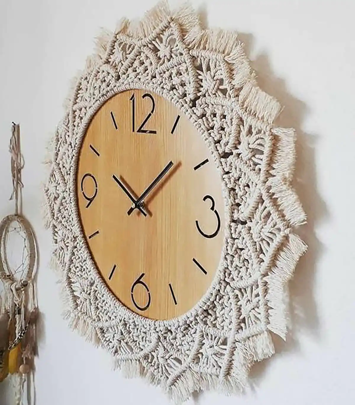 ساعت دیواری شیک مکرومه