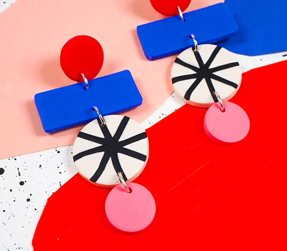 گوشواره رنگی رنگی فانتزی