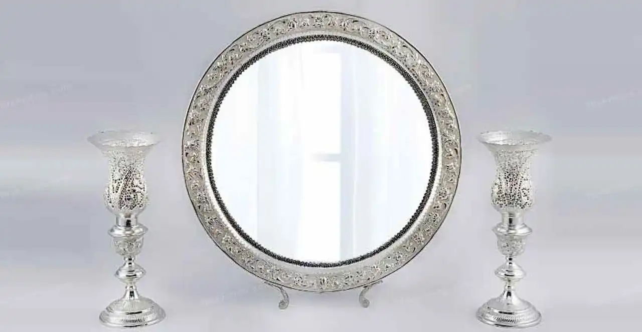آینه شمعدون نقره شیک + زیباترین و خاص ترین مدل های آینه شمعدون نقره مخصوص عروس خانم ها