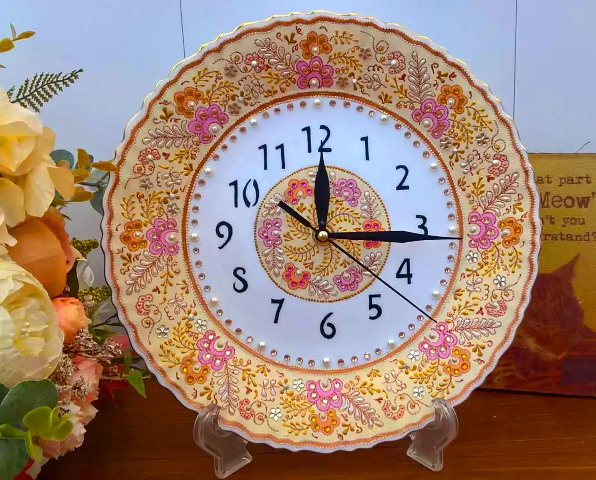 ساعت دیواری خاتم کاری