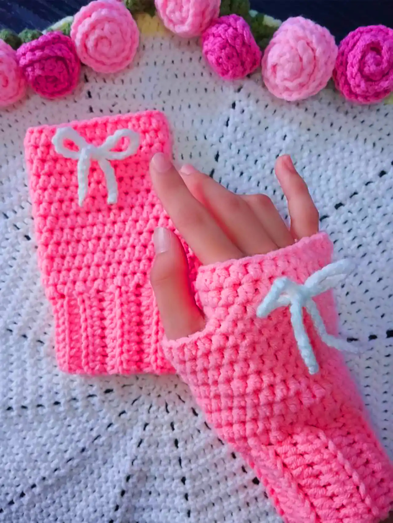 دستکش بافتنی بند انگشتی 