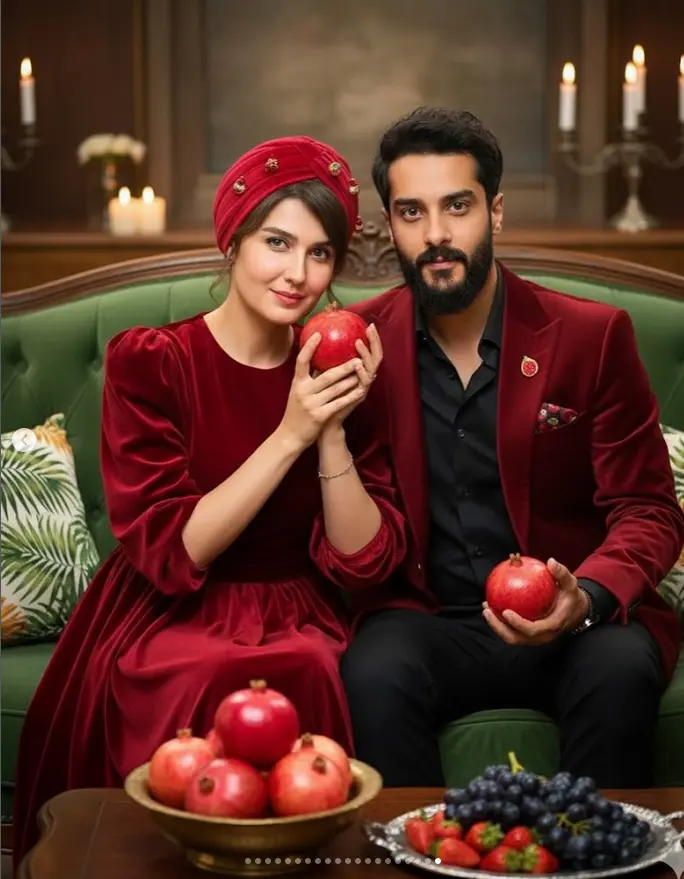 استایل یلدایی بازیگران