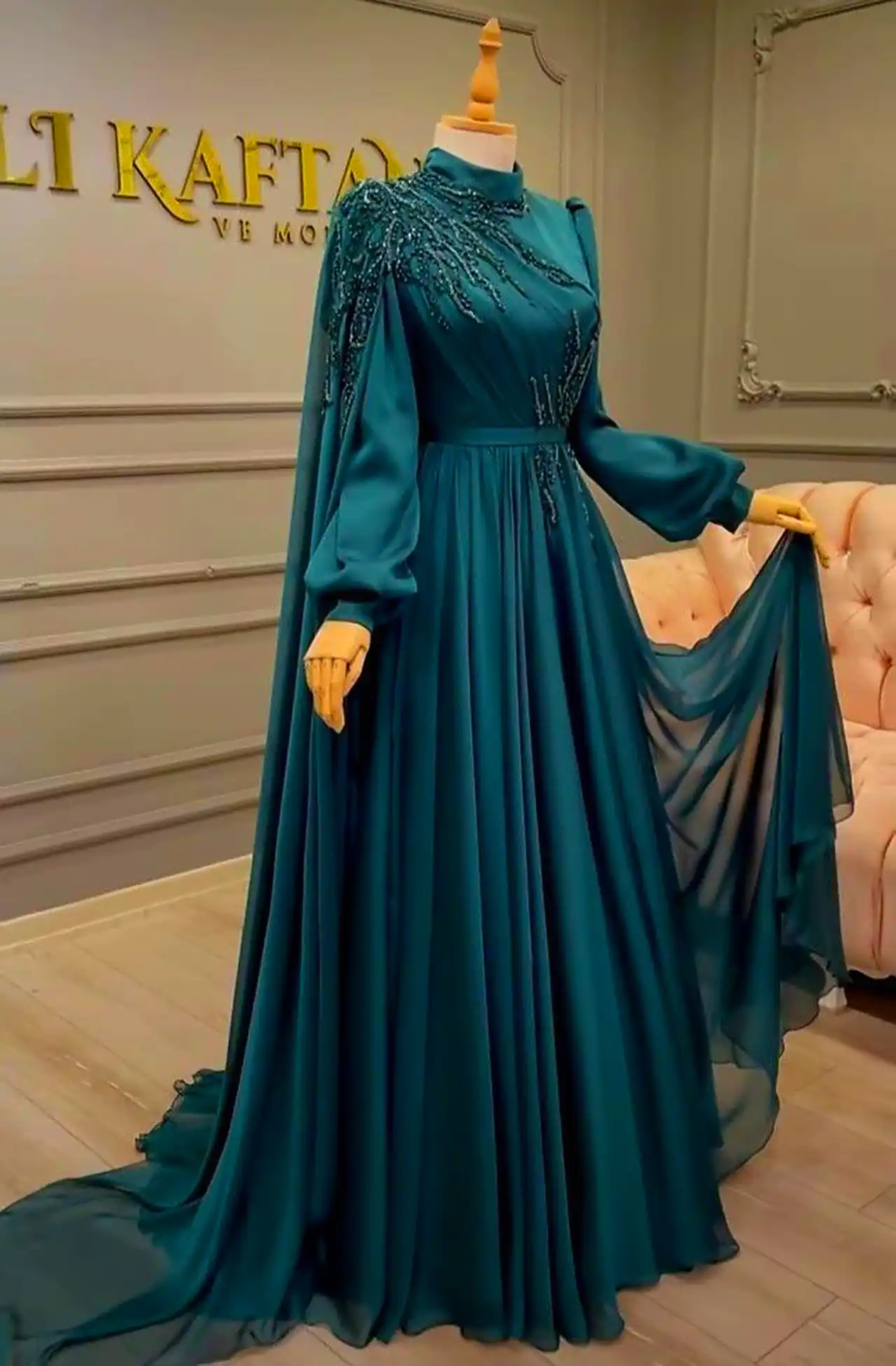 پیراهن مجلسی کله غازی شیک