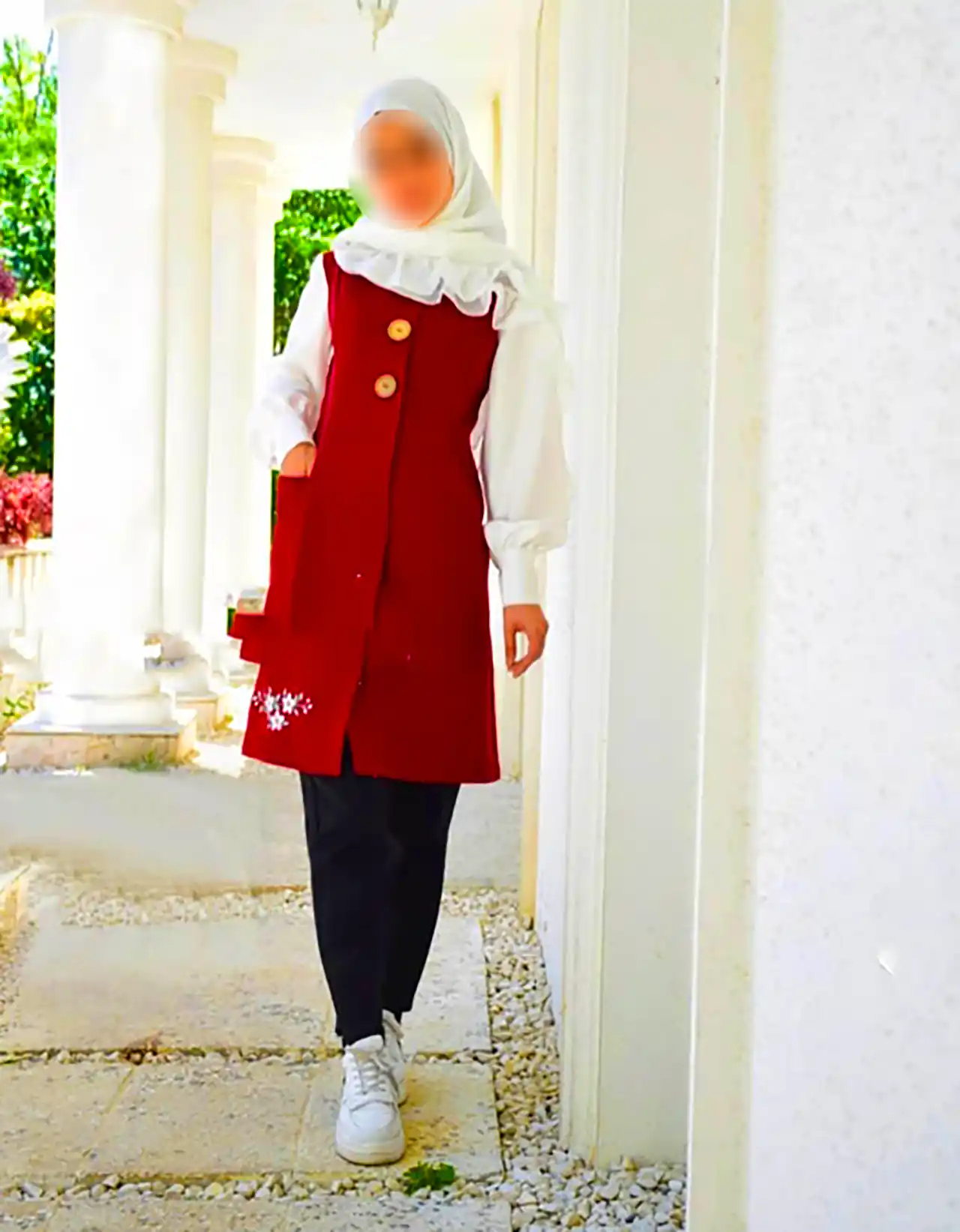 مانتو حجاب با پارچه کرپ