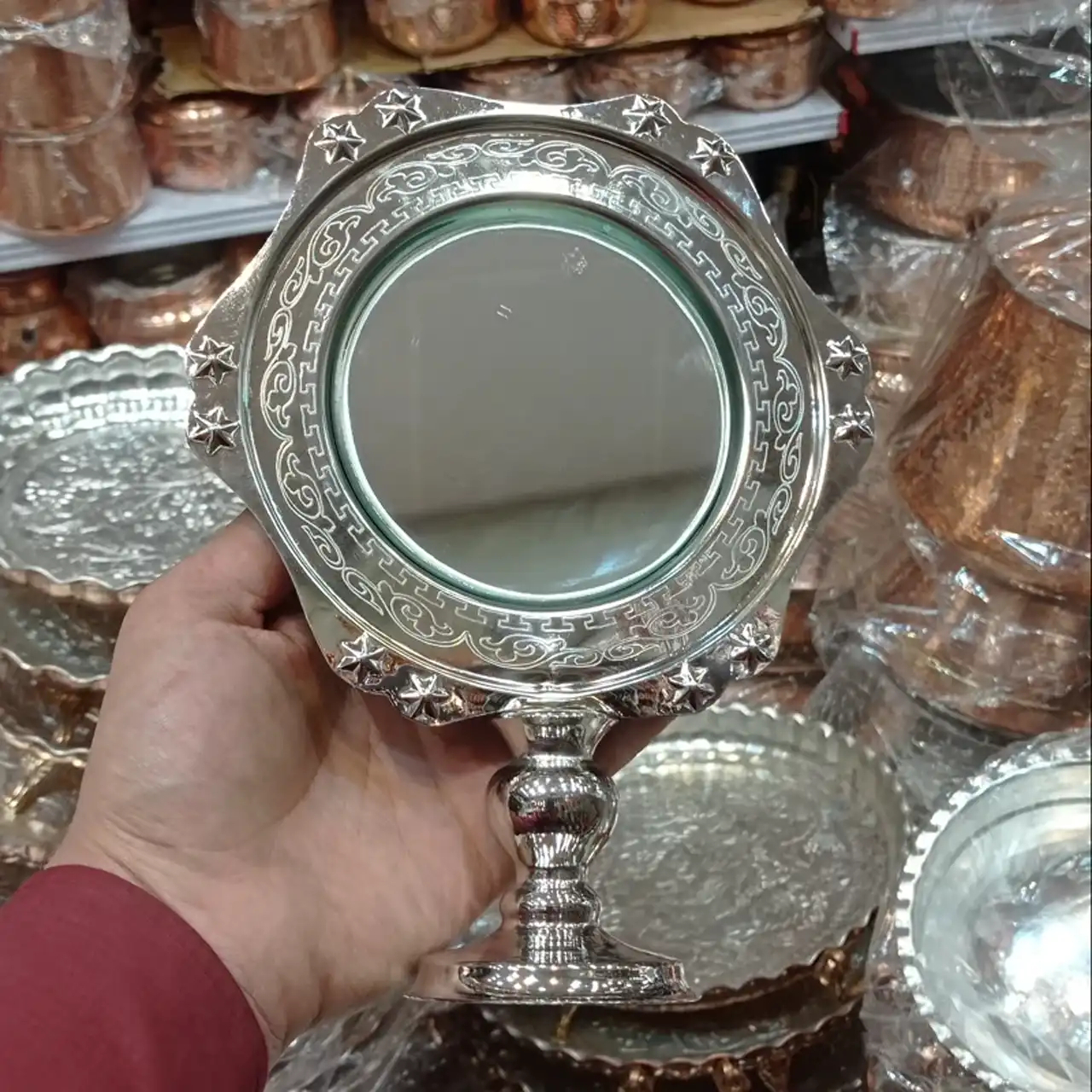 آینه شمعدون نقره شیک + زیباترین و خاص ترین مدل های آینه شمعدون نقره مخصوص عروس خانم ها