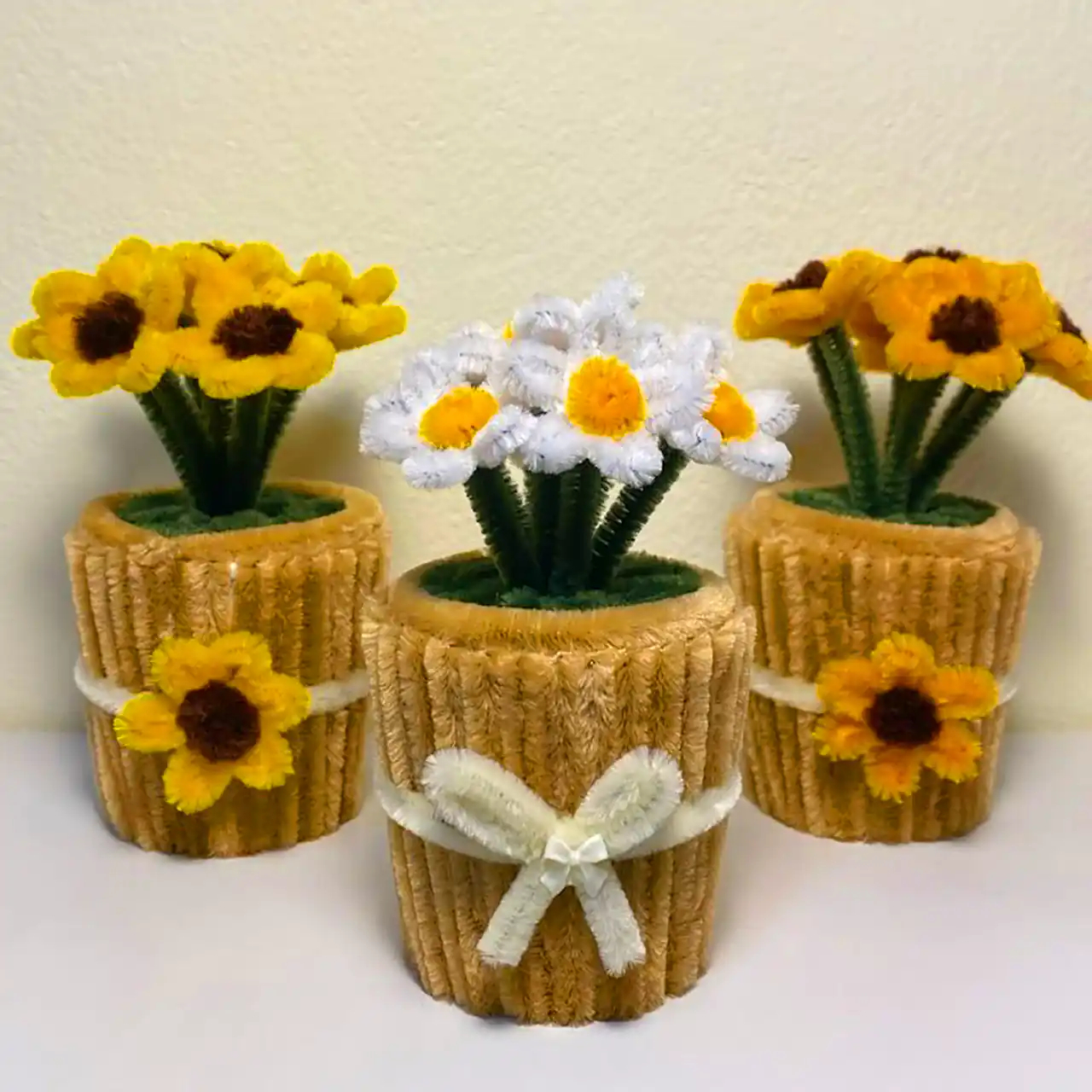 گل بافتنی دکوری رومیزی