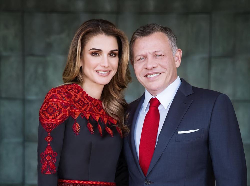 پادشاه اردن و همسرش