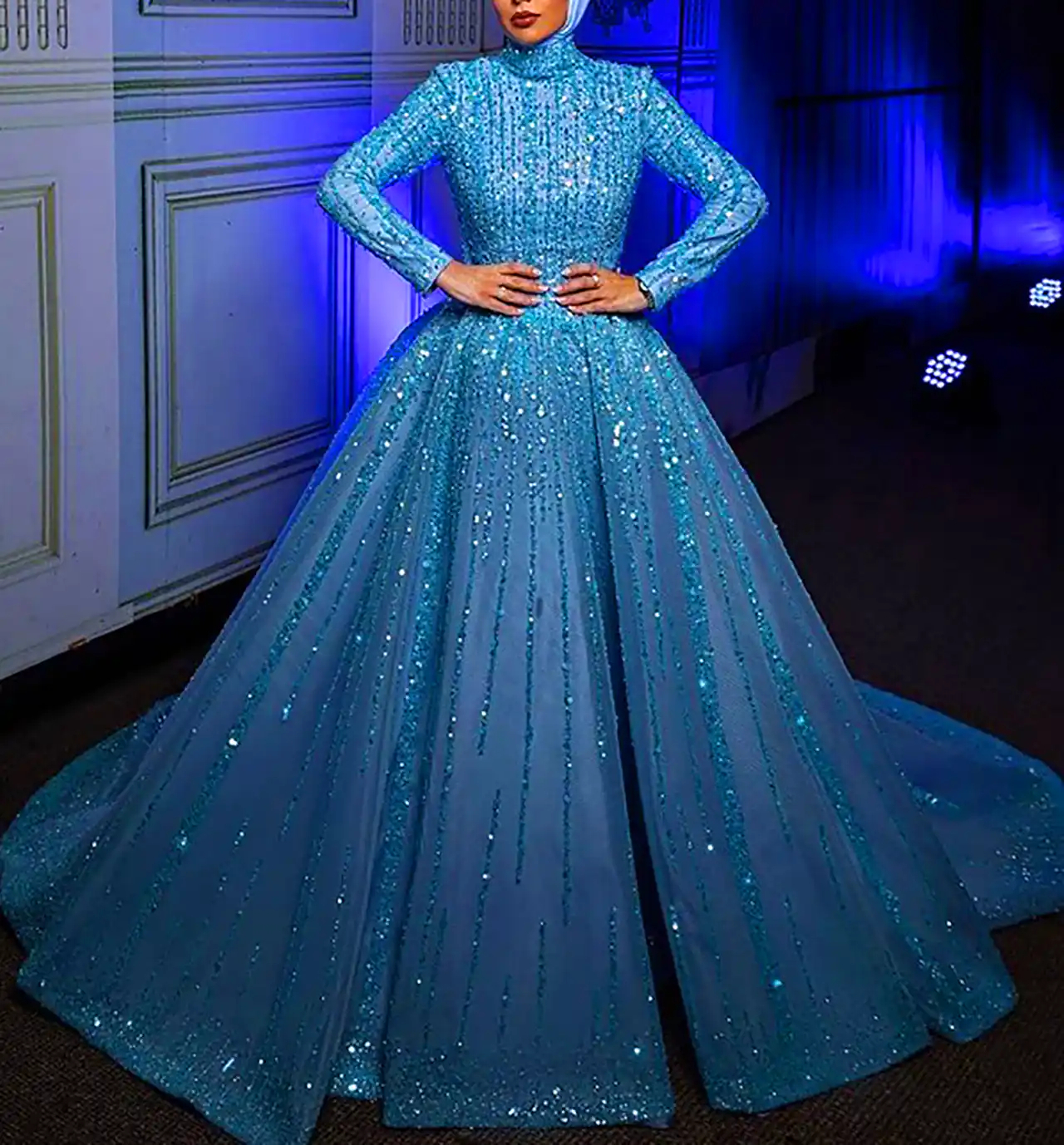 پیراهن عروس رنگی