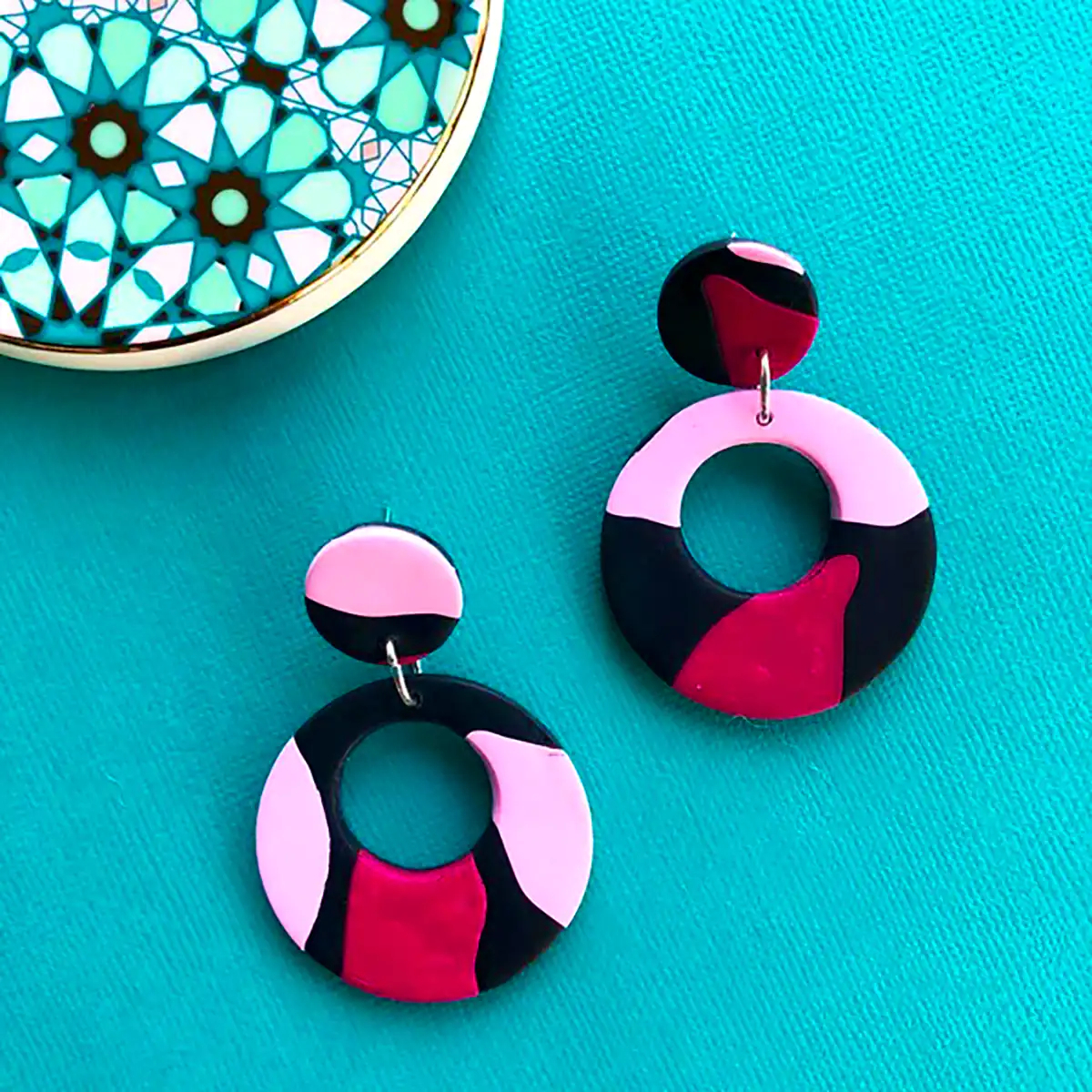 گوشواره رنگی رنگی فانتزی