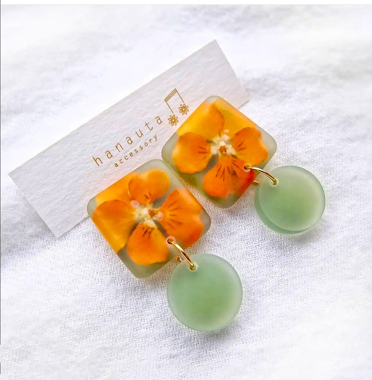 گوشواره رزین دست ساز